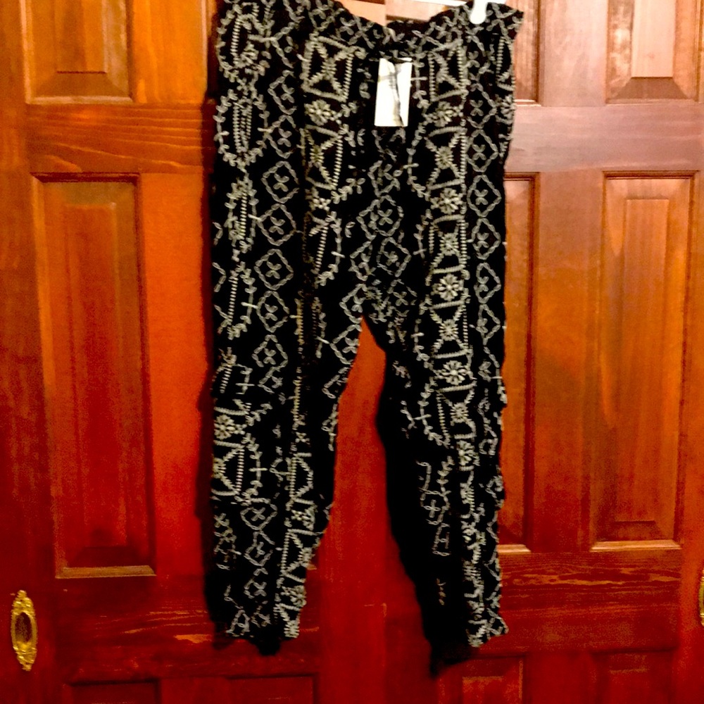 Embroidered pants by Pete and Greta Johnny Was.